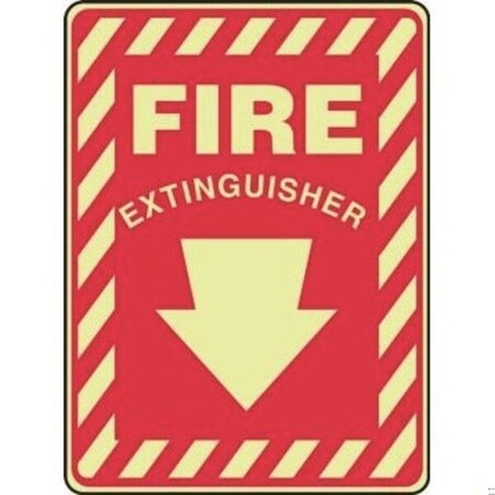 Accuform SAFETY SIGN FIRE EXTINGUISHER DOWN MLFX578GF MLFX578GF